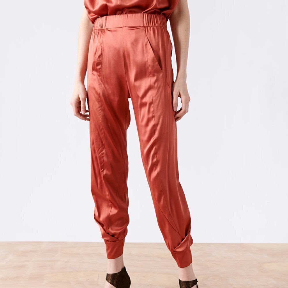 NWT Zero + Maria Cornejo Blended Silk Cuffed Akeo Pants